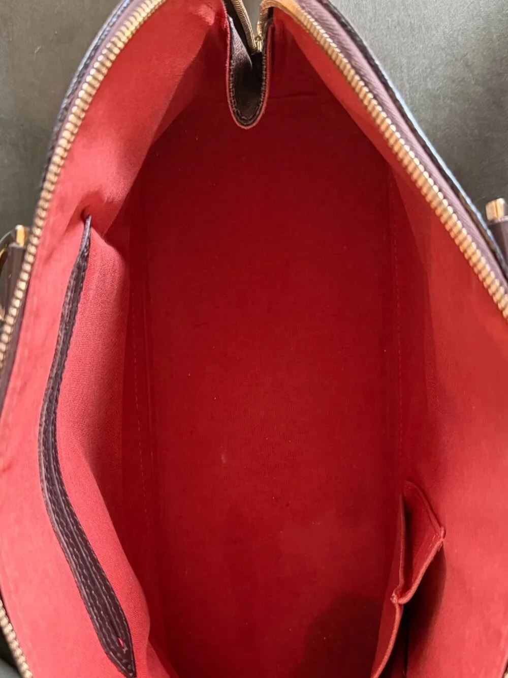 Louis Vuitton Brown Damier Alma Handbag - Padlock & Dustbag