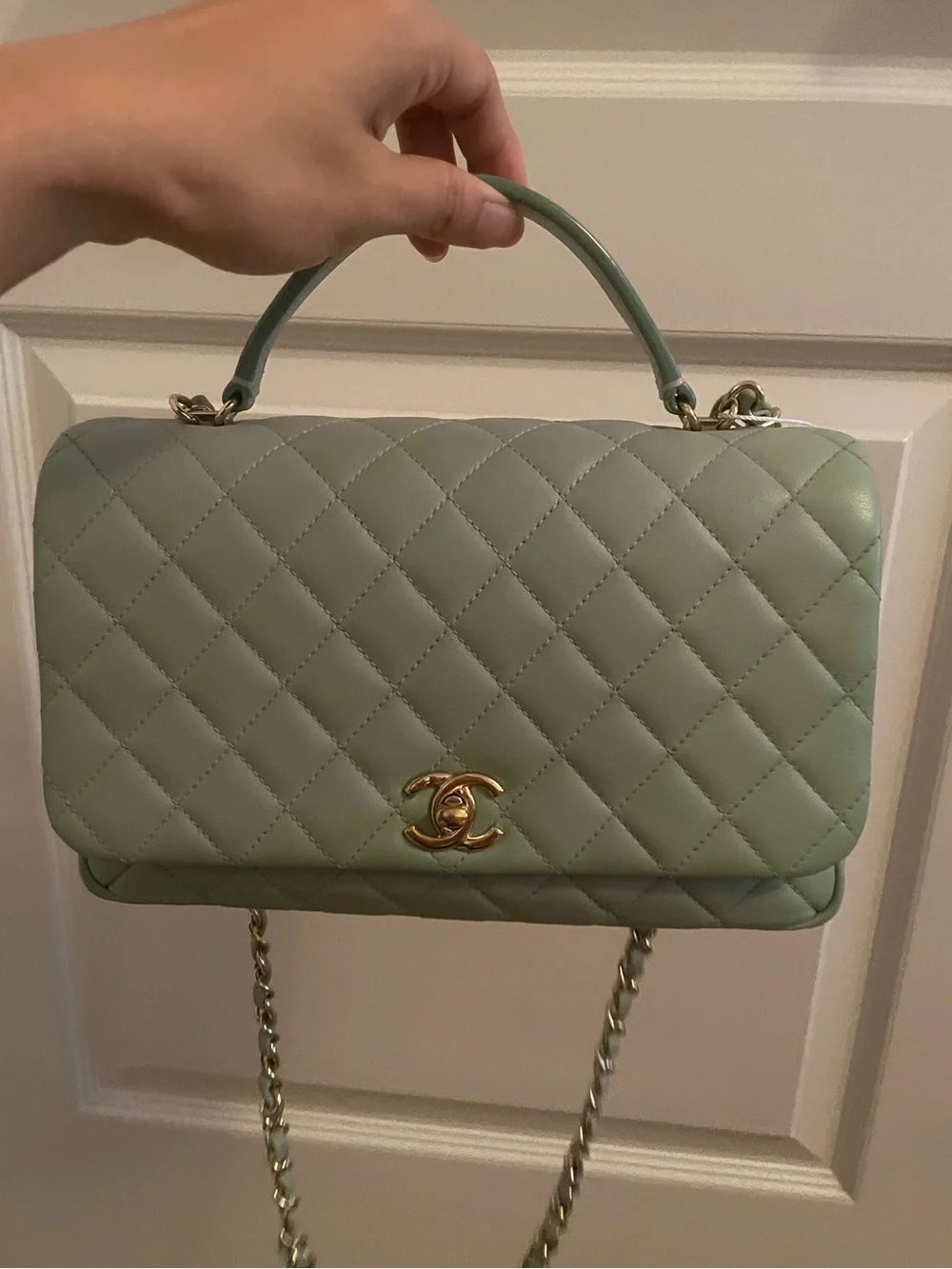 CHANEL quilted leather