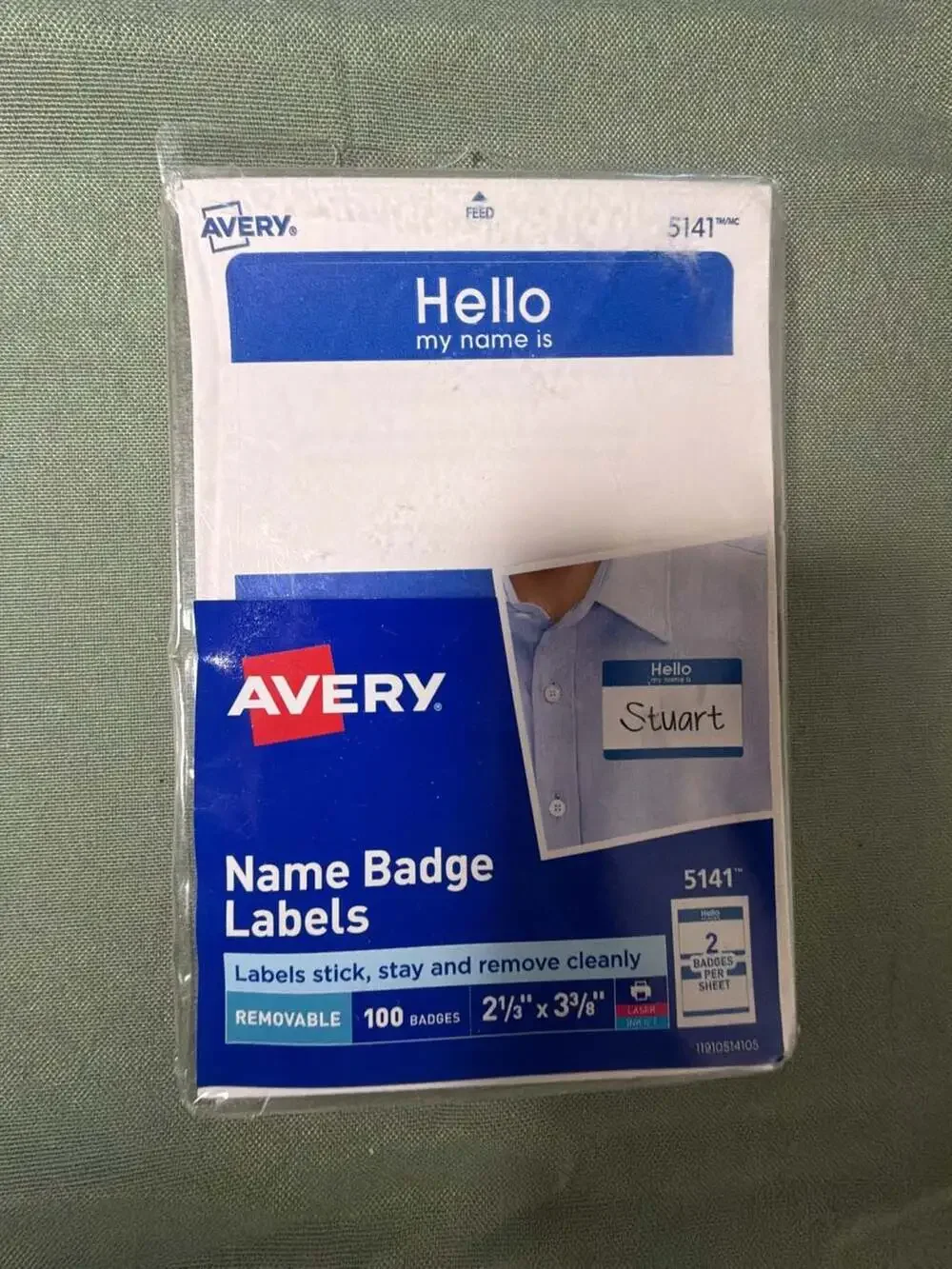 Avery Name Badge Labels, 2-1/3