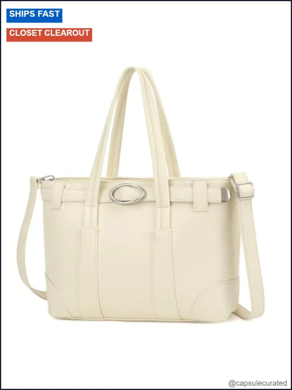 Large Vegan Leather Satchel Handbag Hobo Tote with Detachable Shoulder Strap
