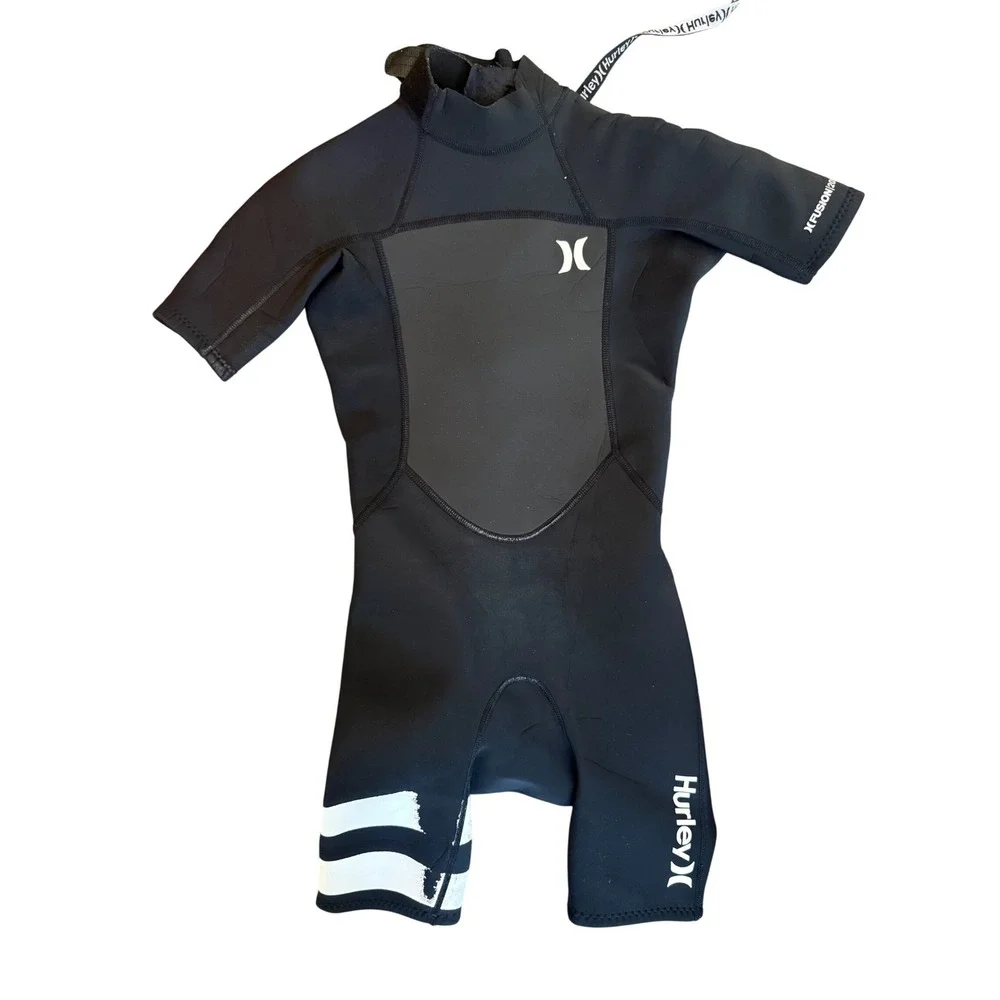 Hurley Fusion 202 Youth‎ Shorty Wetsuit Size 12 Swim Surf Neoprene Back Zipper