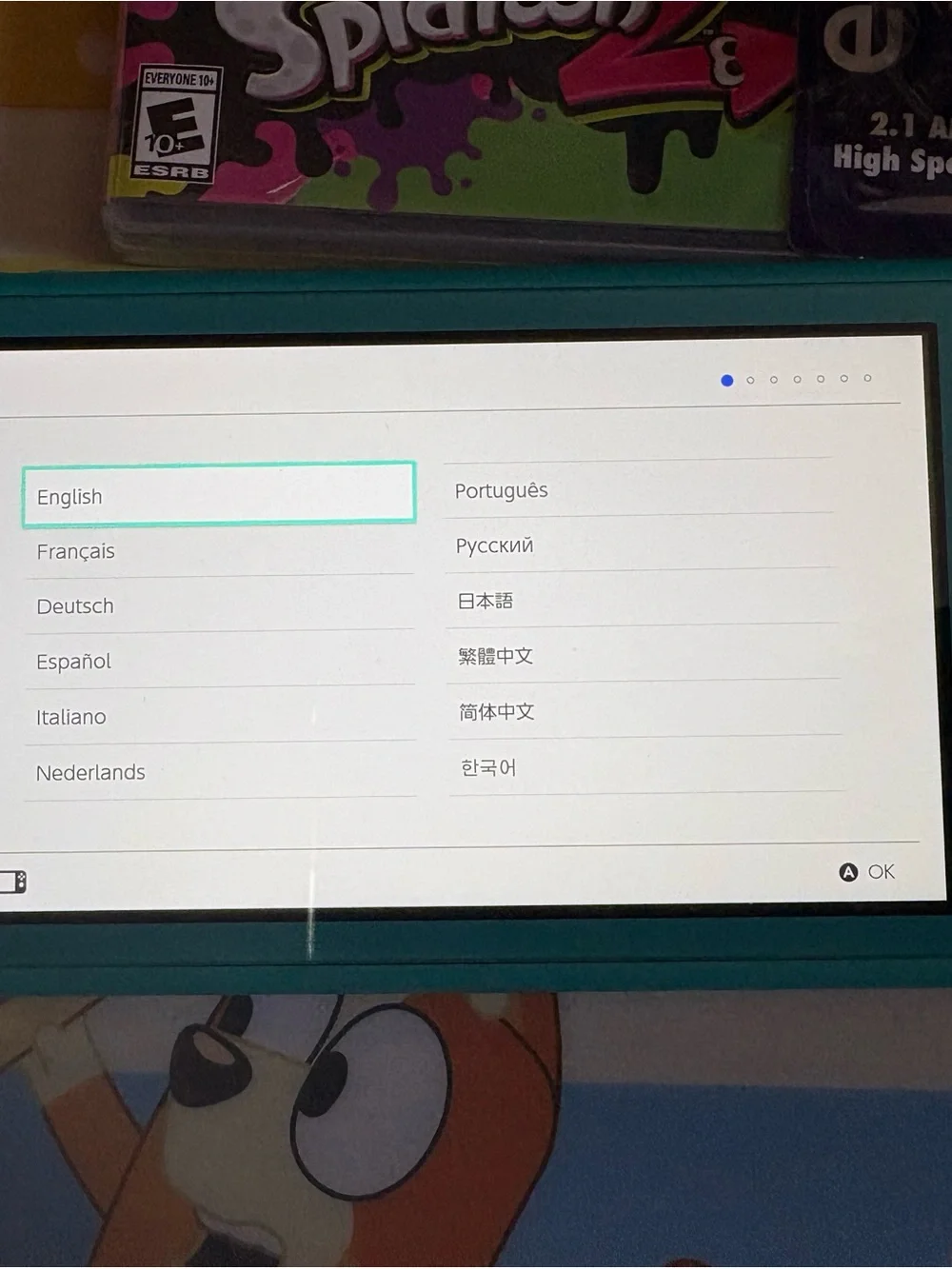 Nintendo bright turquoise