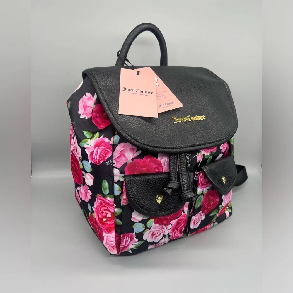 Juicy couture love club floral backpack purse