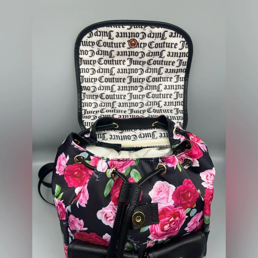 Juicy couture love club floral backpack purse