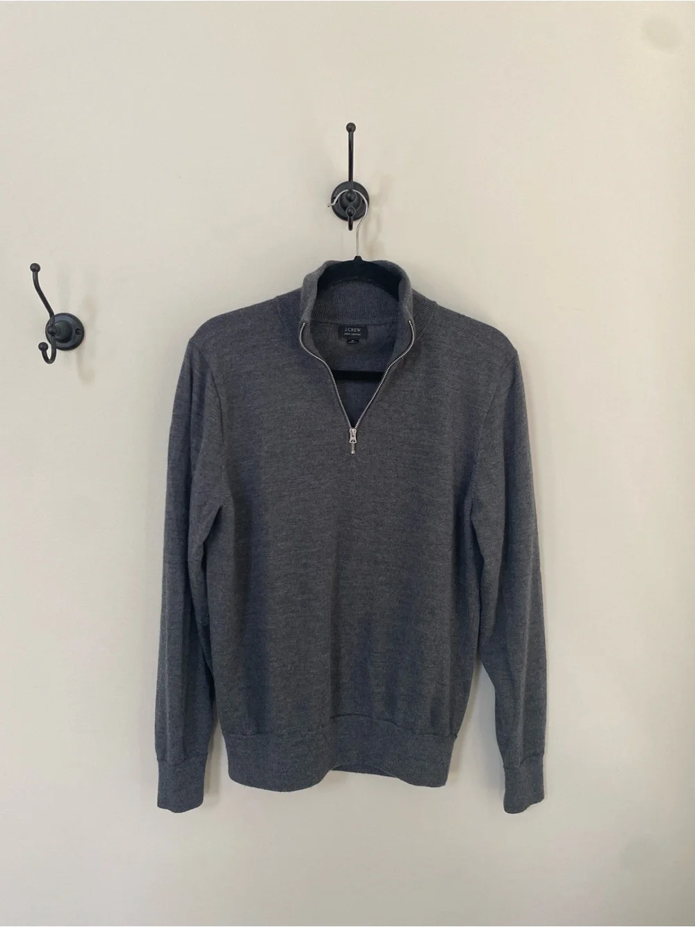 J Crew 100% Merino Wool Quarter Zip Mens Medium