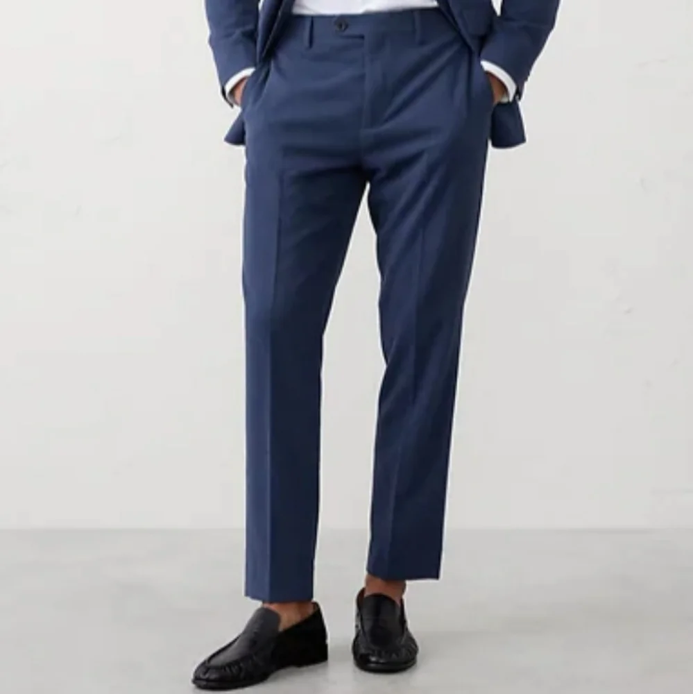 Banana Republic NWT Mens Tailored Trouser Stretch Waist‎ Preppy 36X34 Blue