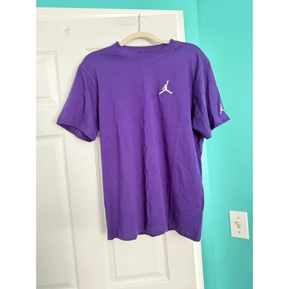 Jordan Jumpman Mens Purple Cotton Short Sleeve T-Shirt Size M New