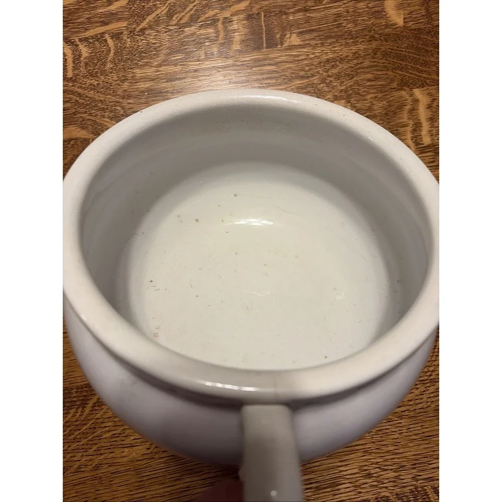 Antique Ironstone Chamberpot‎ Minneapolis Advertising Stamped Farmhouse Decor