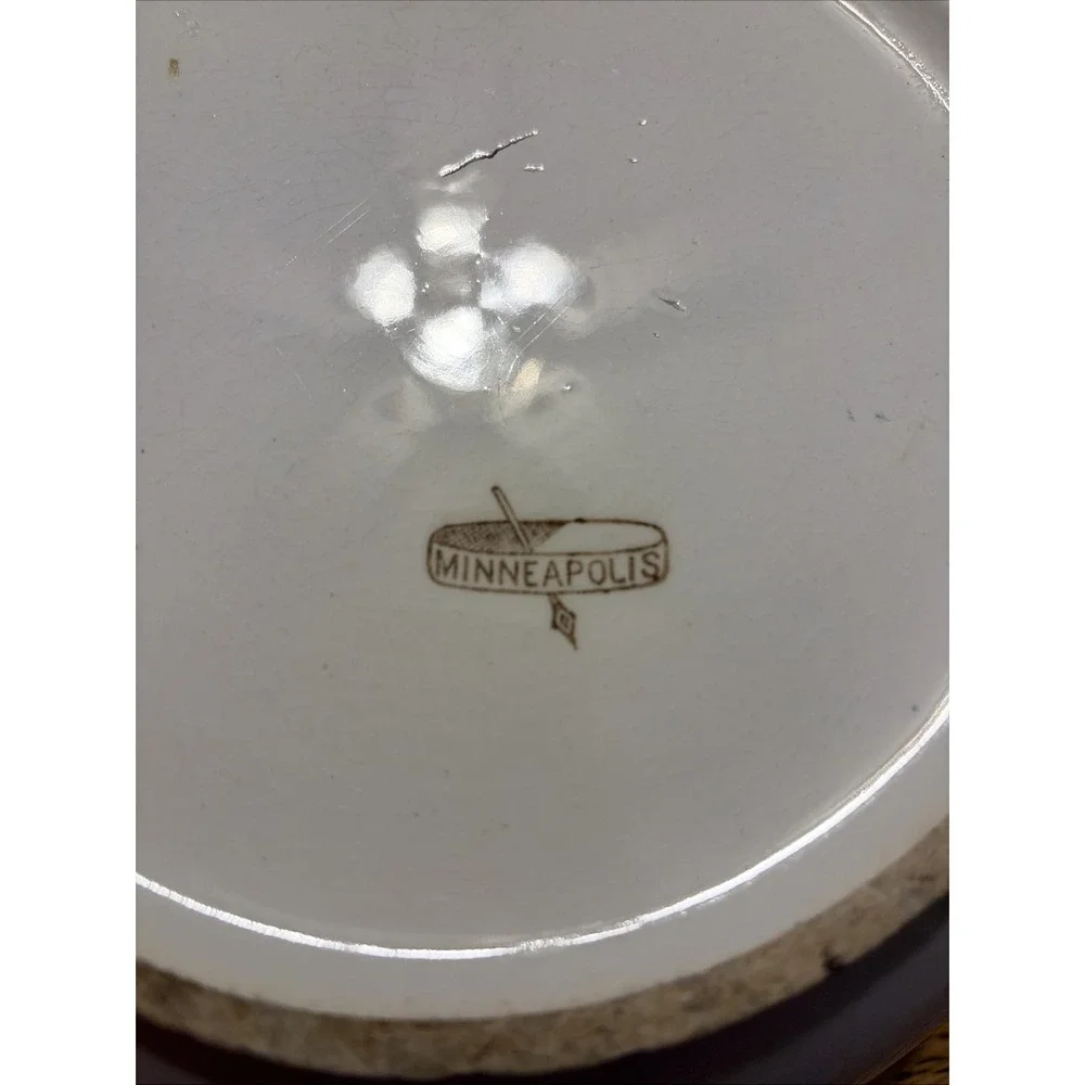 Antique Ironstone Chamberpot‎ Minneapolis Advertising Stamped Farmhouse Decor