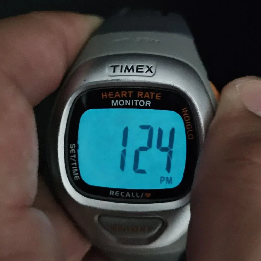 Timex Men's Digital Heart‎ Rate Monitor Watch 40MM Gray Plastic Bands Working