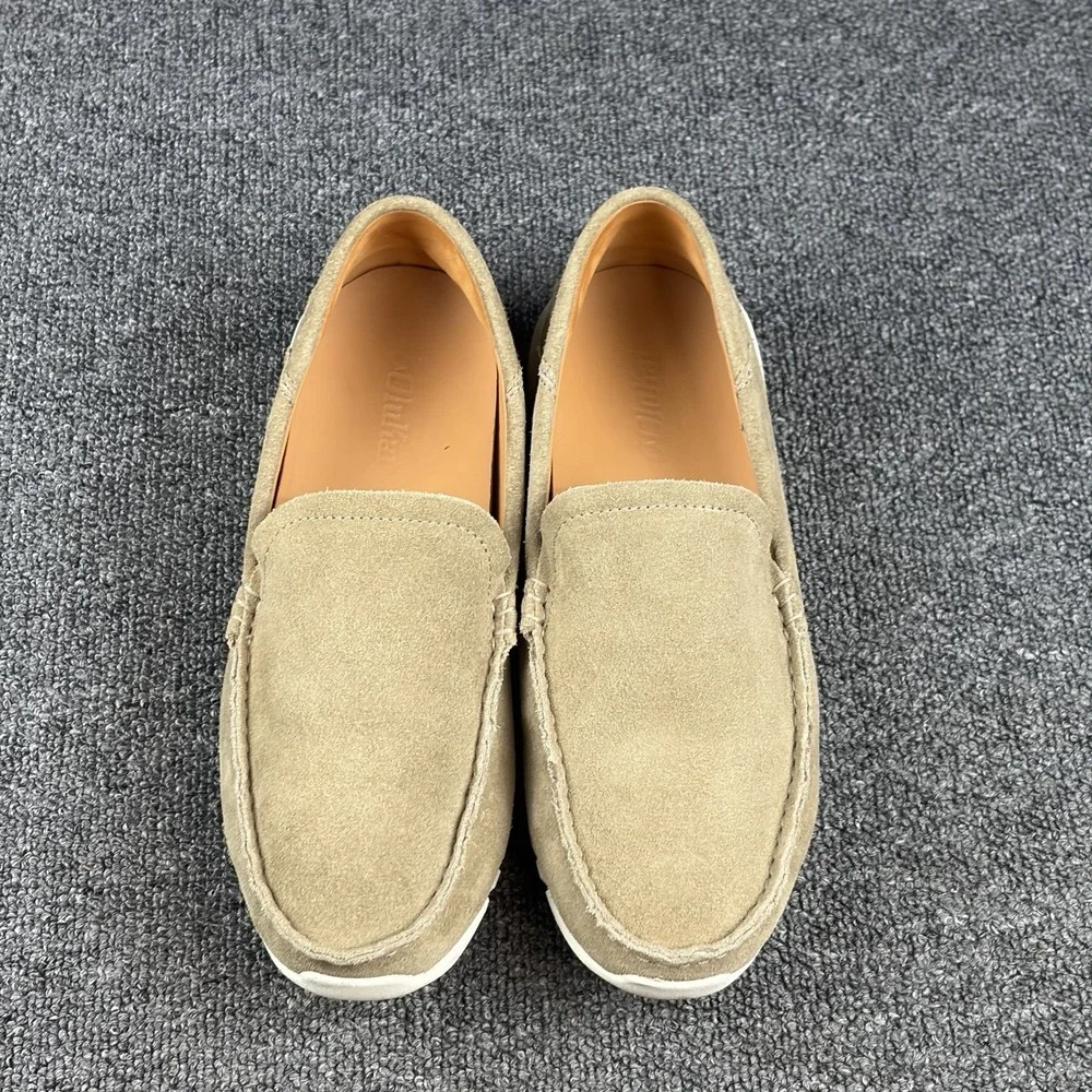 OluKai Ka'a Loafer Men's 9 Tan Suede Leather Slip On Moc Toe Shoes 10535-5252