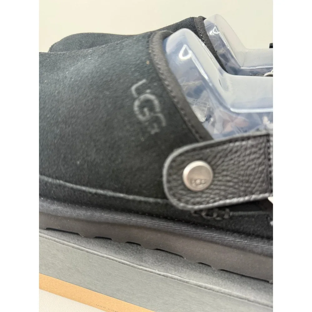 UGG GoldenCoast Clog Black Suede Mens Adjustable Strap Shoes 1142172 Size 11 NWB