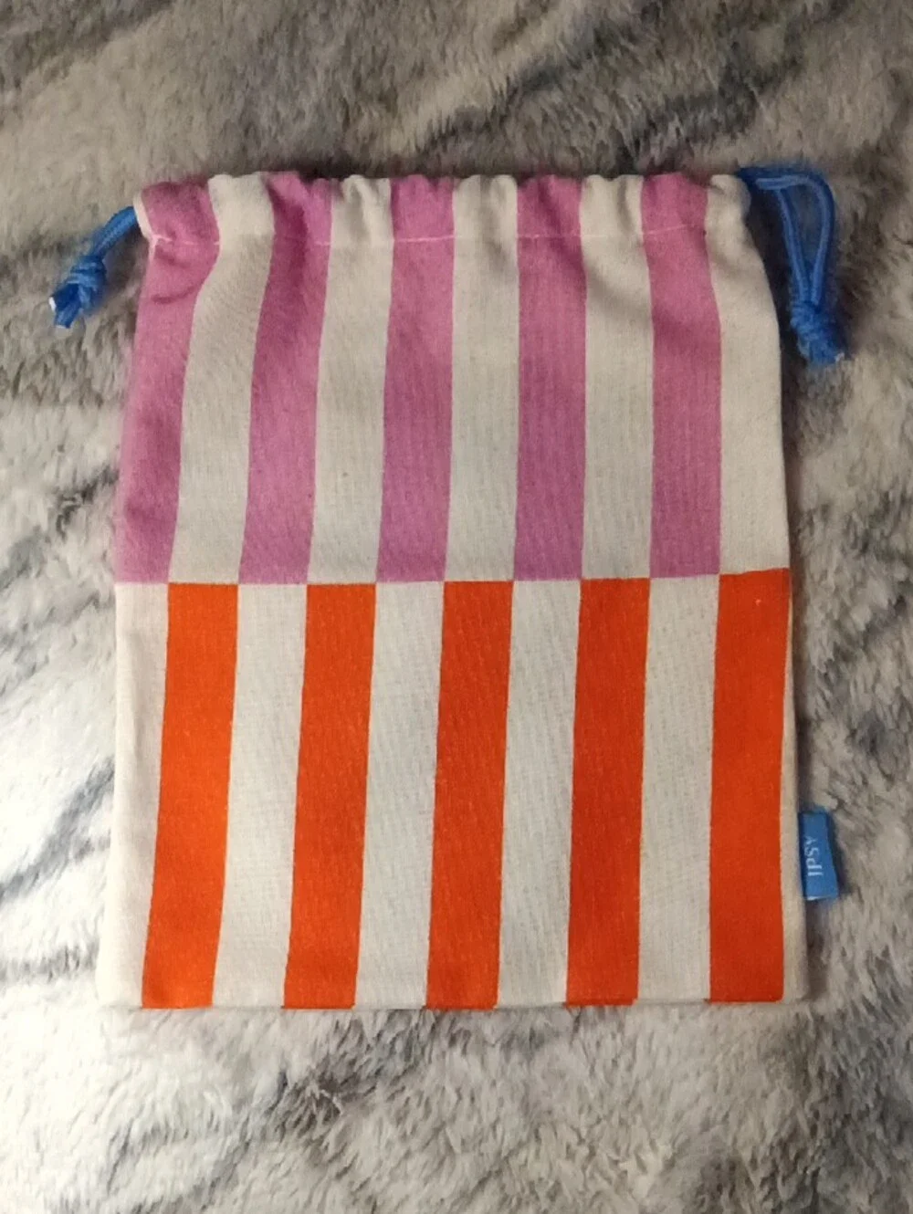 ipsy striped drawstring