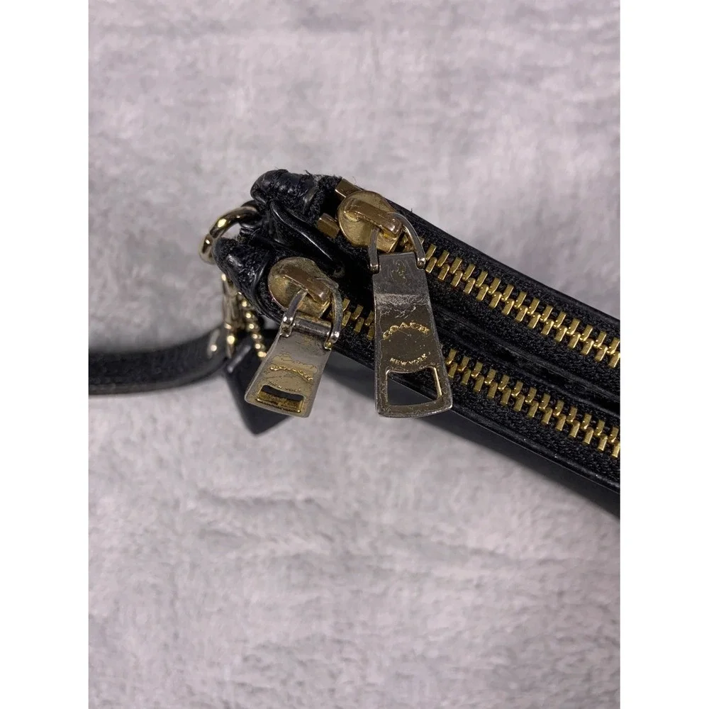 Coach black crossgrain