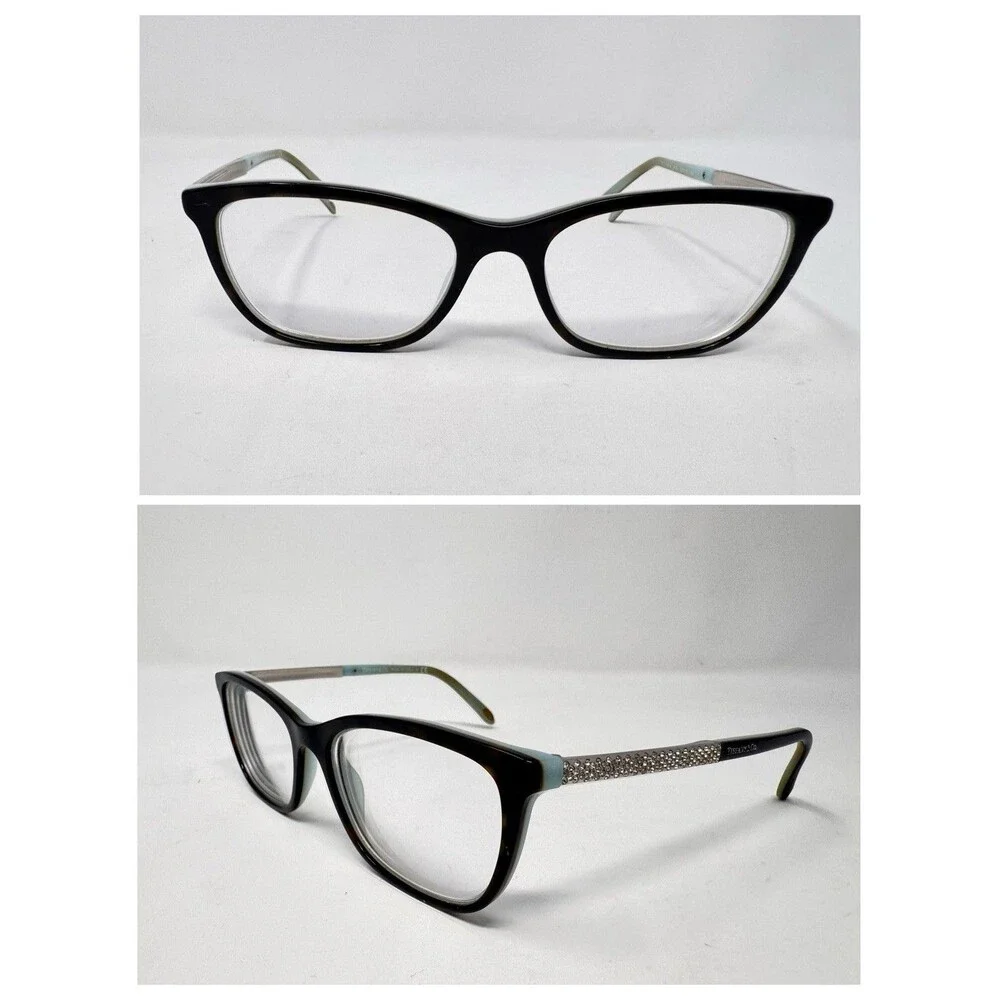 Tiffany & Co TF2150-B 8193/4 Eyeglass Frames 52-17-140 Black Turquoise Italy
