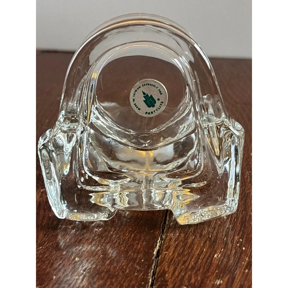 PartyLite clear glass