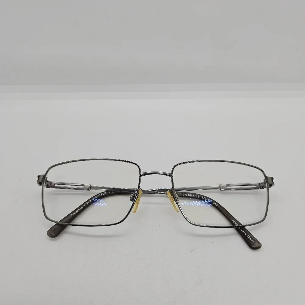 Lightfly rectangular silver frame glasses FOR FRAMES ONLY