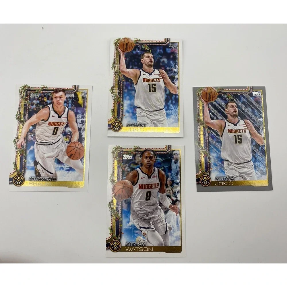 2024-25‎ Topps Holiday Nuggets Lot Jokic Silver Glitter Braun Watson