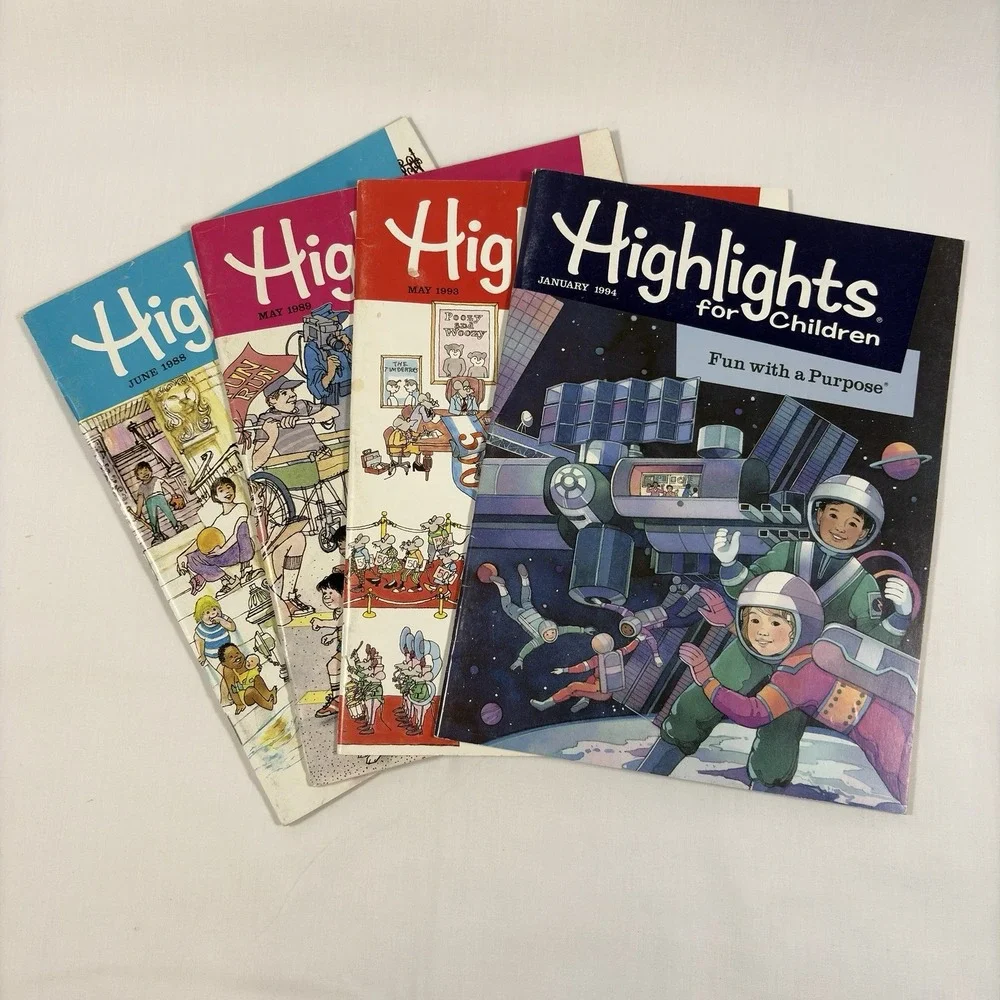 Vintage Highlights for Children Magazine Lot 1988 1989 1993 #500 1994 Set of 4
