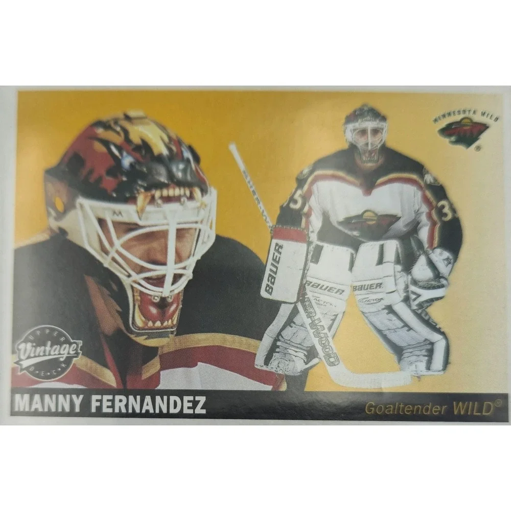 2002-03 Upper Deck Vintage Manny‎ Fernandez #T29 Minnesota Wild Goalie NHL Card