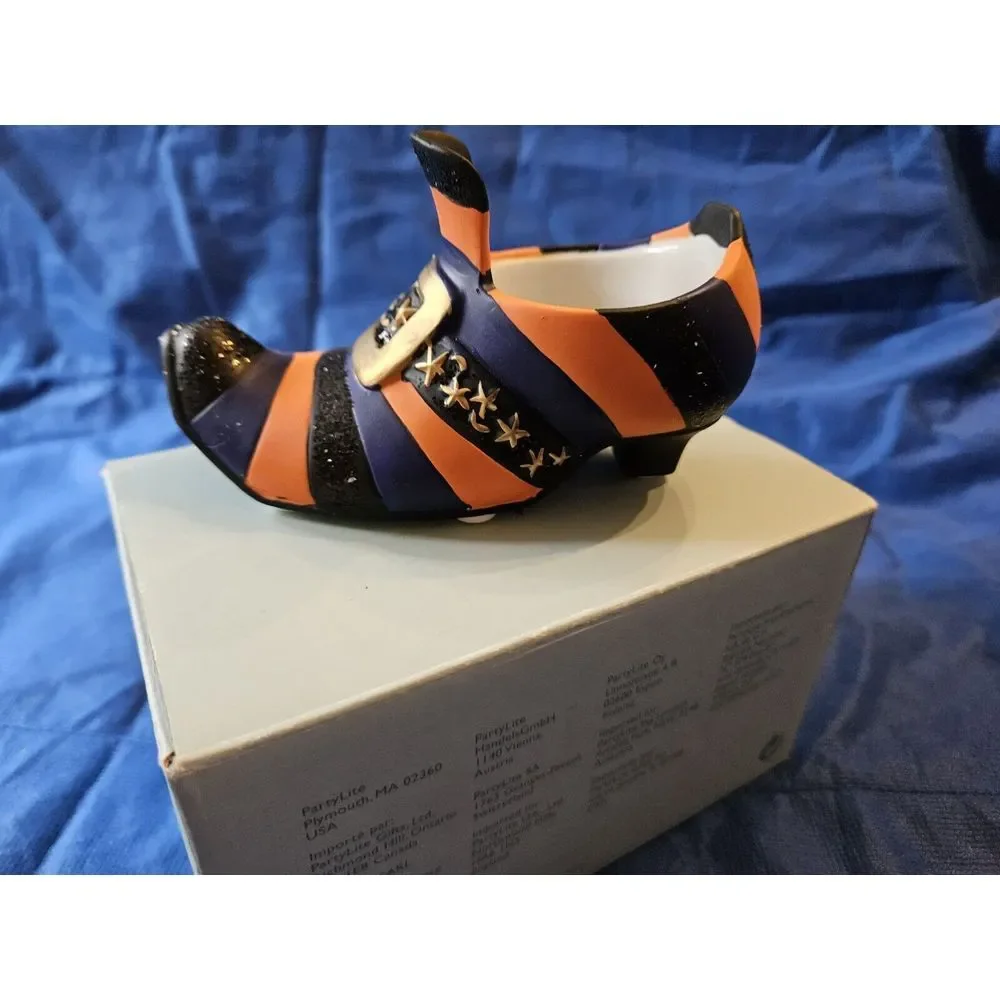 Partylite Witch Shoe‎ P8213 Tea Light Halloween Votive Holder New