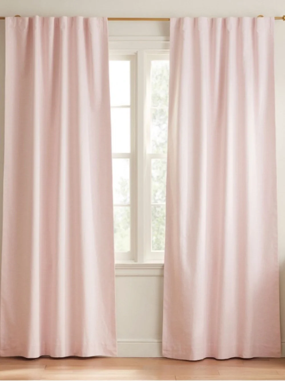 Pottery Barn Kids Pale Pink Blackout Curtain- single panel