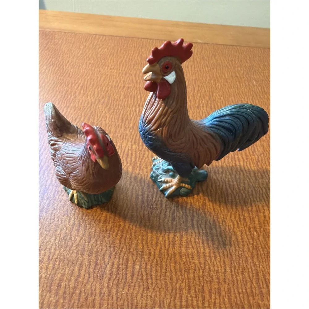 Schleich‎ 13126 Rooster & Hen  (Chicken) *Retired/Farm Life '98-99 RARE