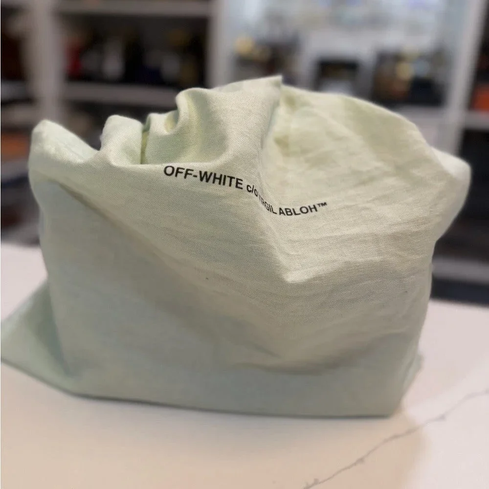 Off-White Brown Leather BOX Bag - Unique!