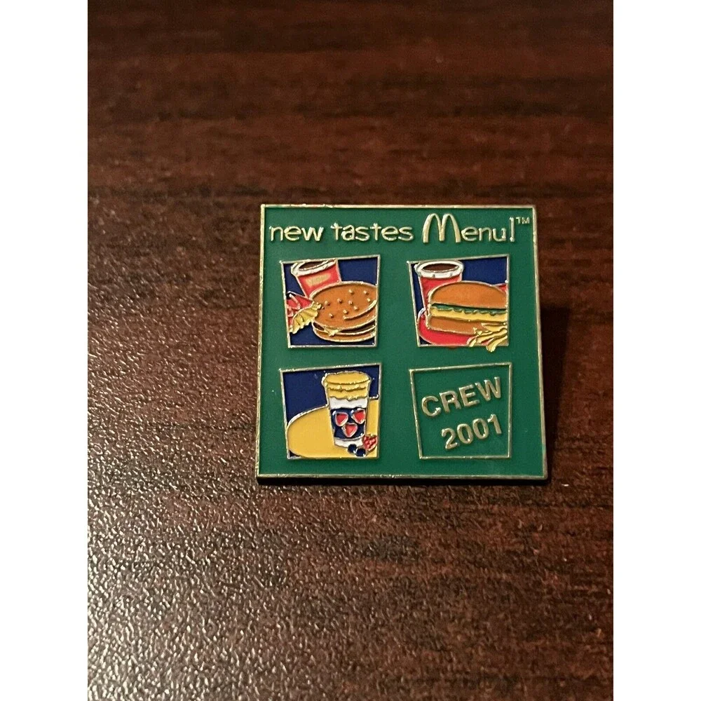 McDonald's Crew 2001 New‎ Tastes Menu Employee Lapel Hat Pin