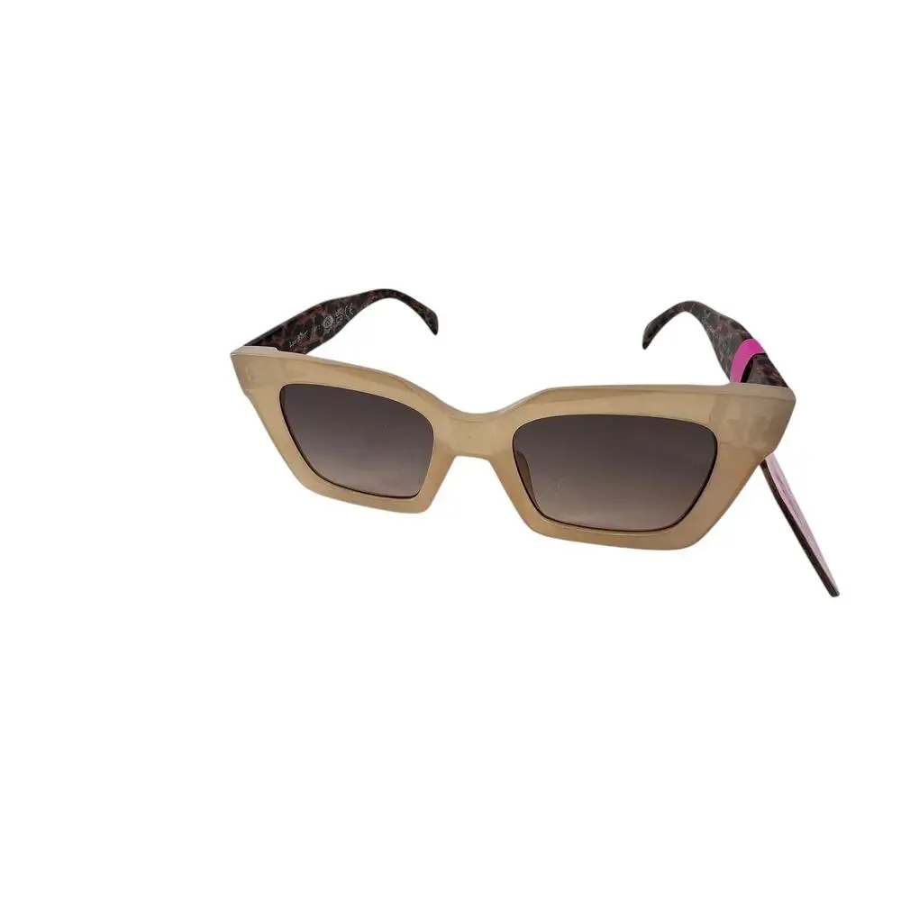 Luv Betsey Johnson Sunglasses Shades New Square Tan Animal Print