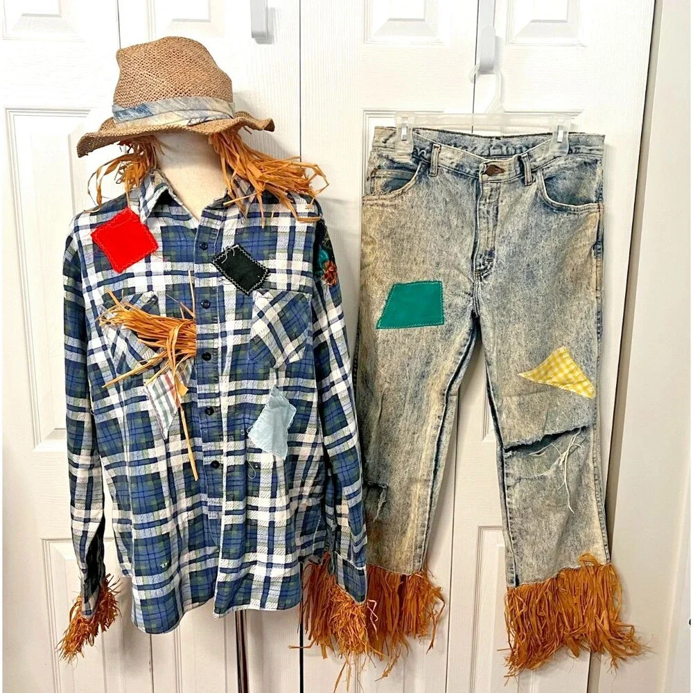 Handmade vtg scarecrow