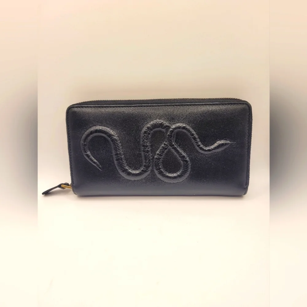 Gucci Snake Black Long Unisex Wallet