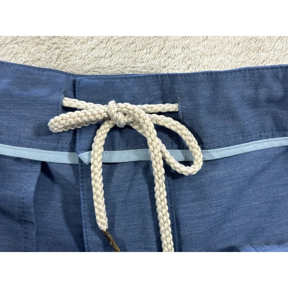 Faherty Mens All Day Stretch Hybrid Blue Shorts 34 Meas: 35x8.5