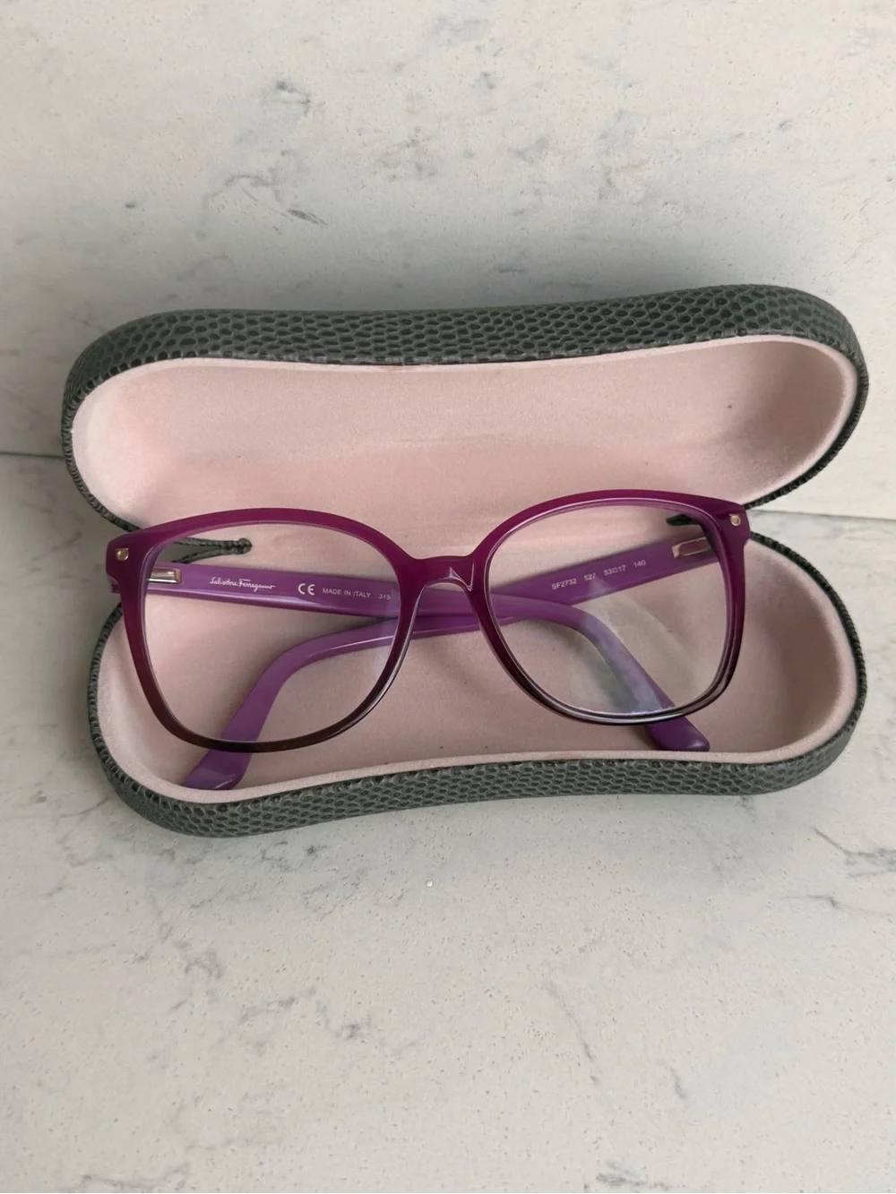 Ferragamo magenta Women's Full-Rim Glasses