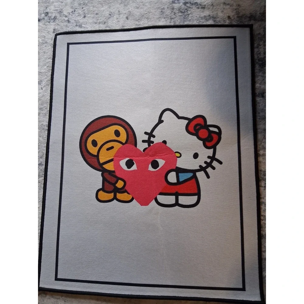 CDG X Hello‎ Kitty X Bape Print Custom Area Rug Mat