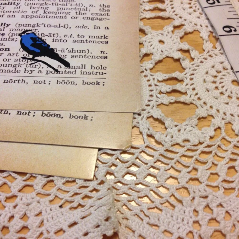Antiqued paper look, with litho imagery