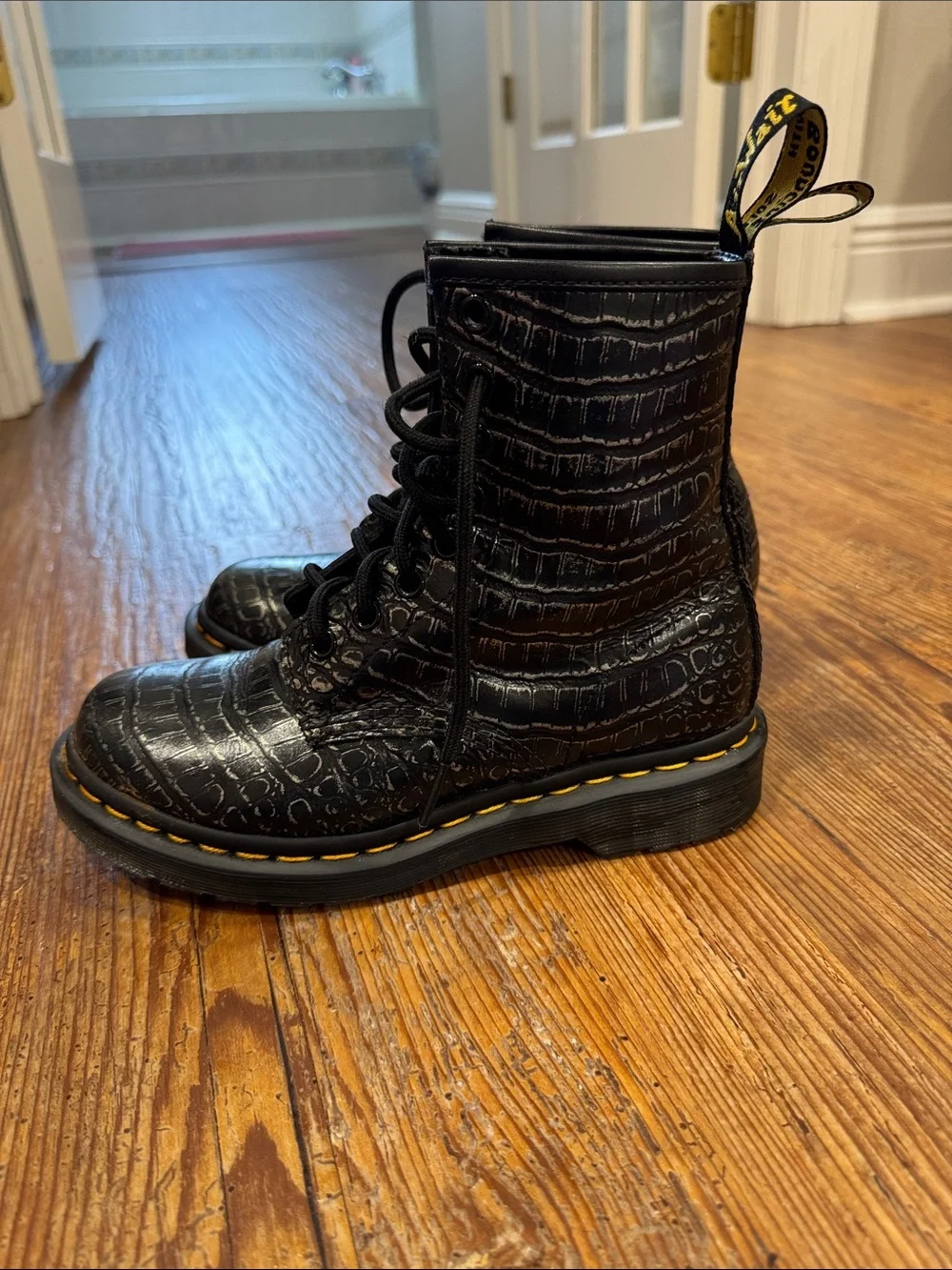 Dr. Martens croc embossed