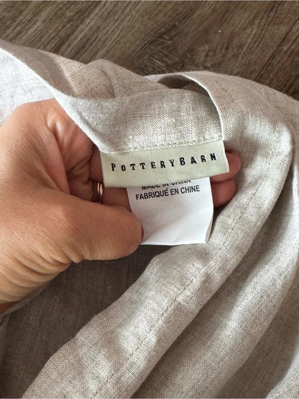 Pottery Barn linen sham