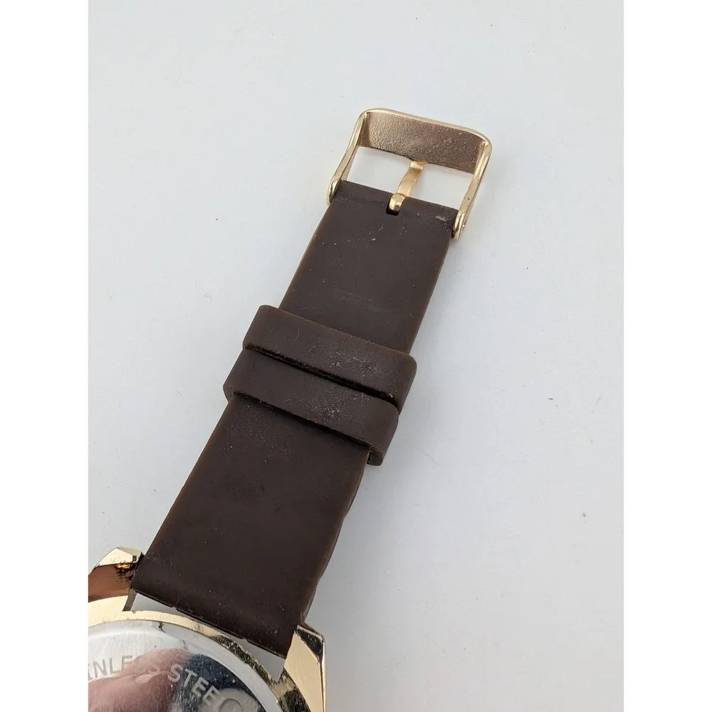 Charming Charlie Women's Watch 44mm Case Brown Silicone Band- New Battery