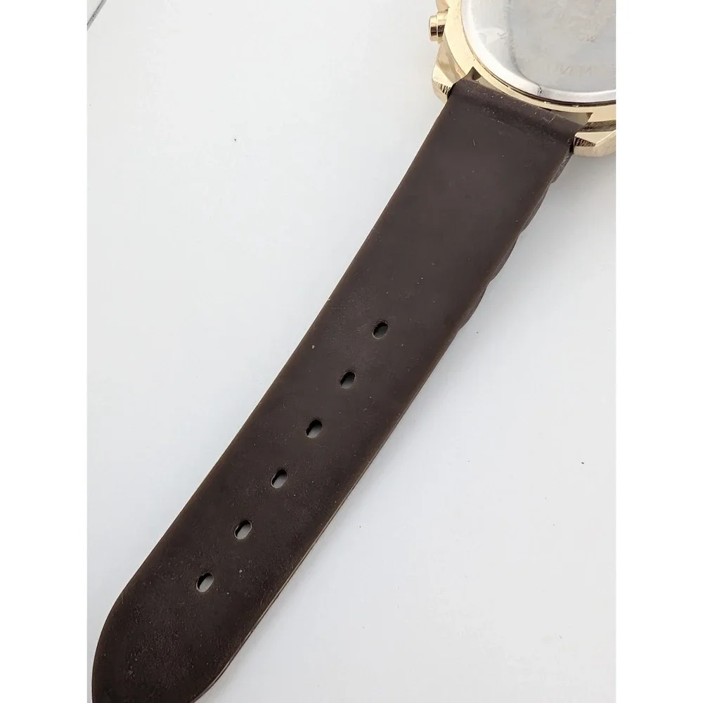 Charming Charlie Women's Watch 44mm Case Brown Silicone Band- New Battery
