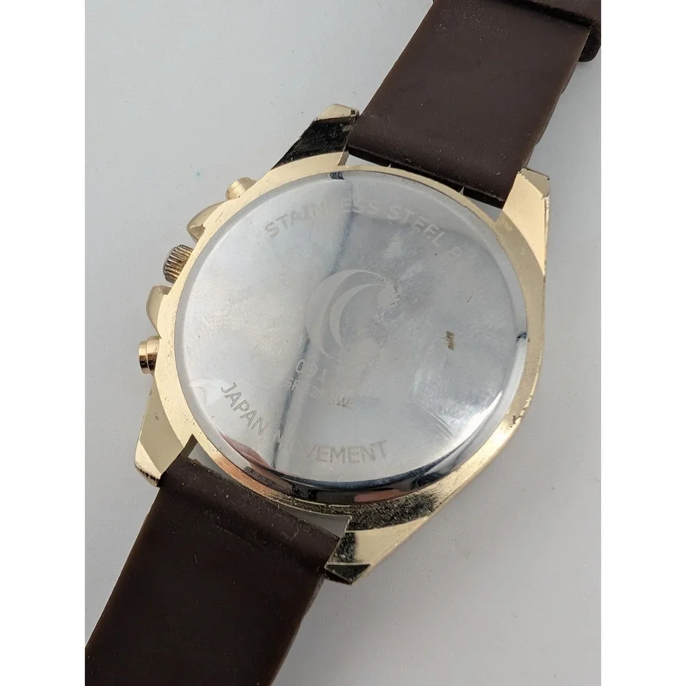Charming Charlie Women's Watch 44mm Case Brown Silicone Band- New Battery
