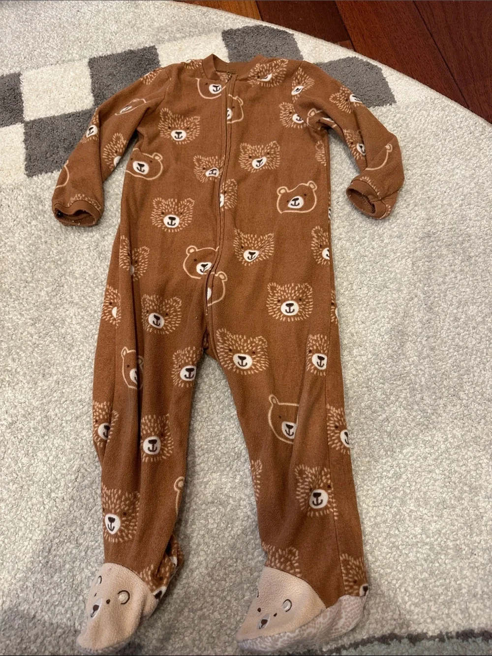 Baby boy fleece footie