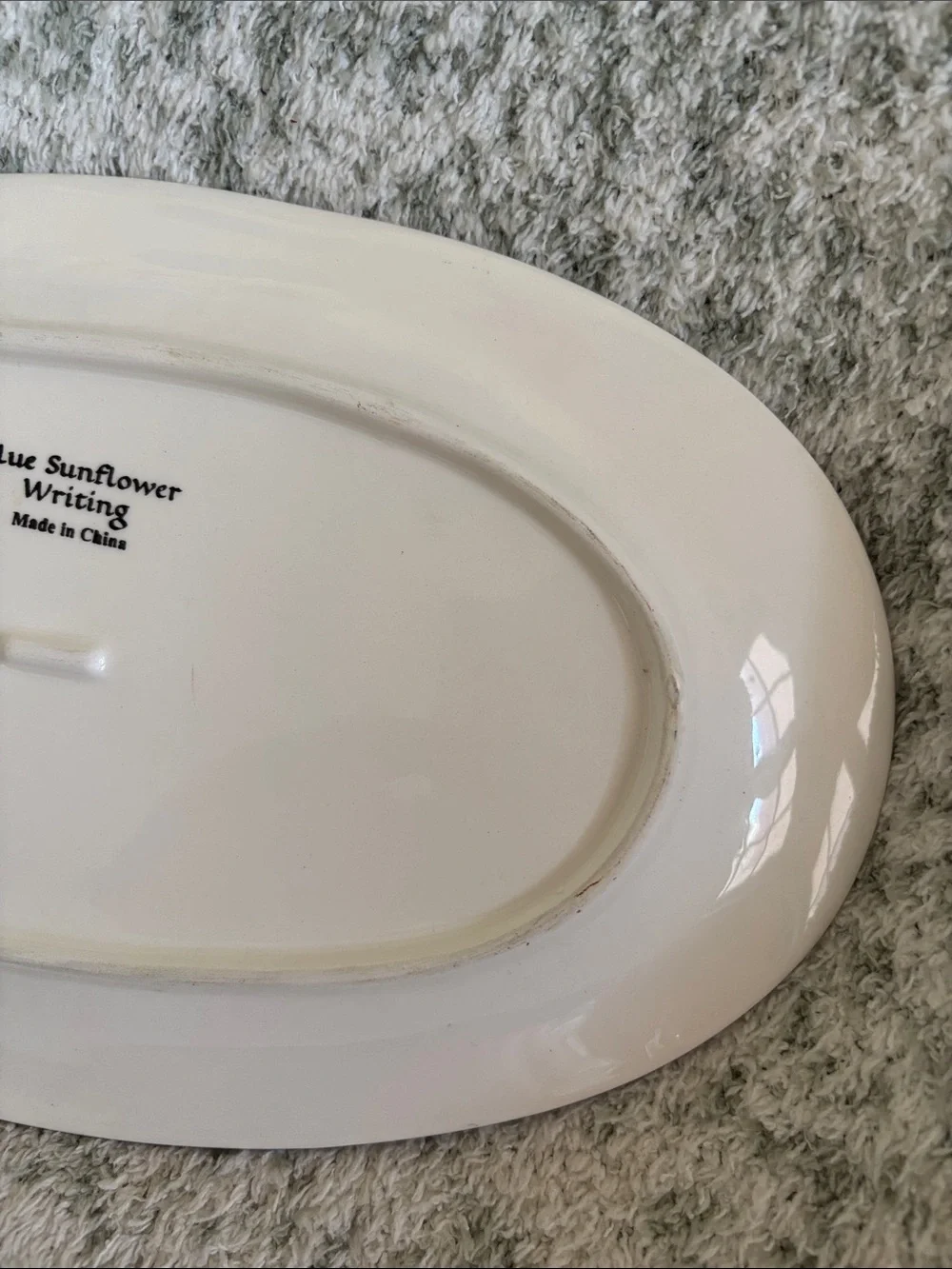 Hand-Painted Ceramic Sunflower Oval Serving Platter NWT 11.5x7”
