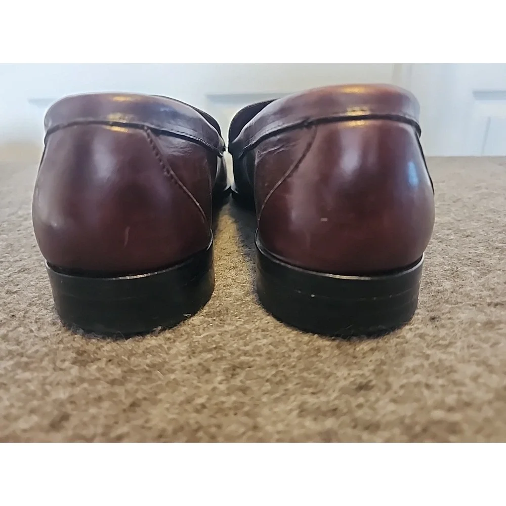 Allen Edmonds Saratoga Tassel Loafers Men's 11 Burgundy Leather Made in The USA‎