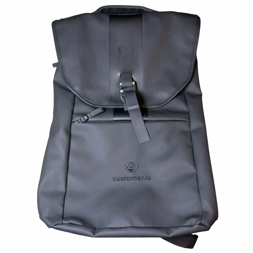 Ogio Resistance Rolltop Backpack Black Customer.io Logo