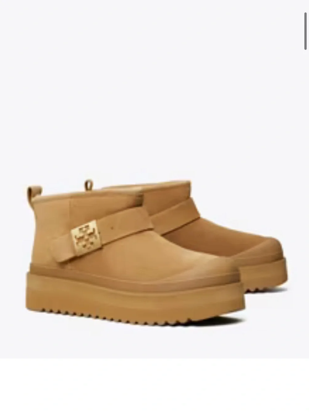 Tori Burch Mellow Shearling Platform ankle boots