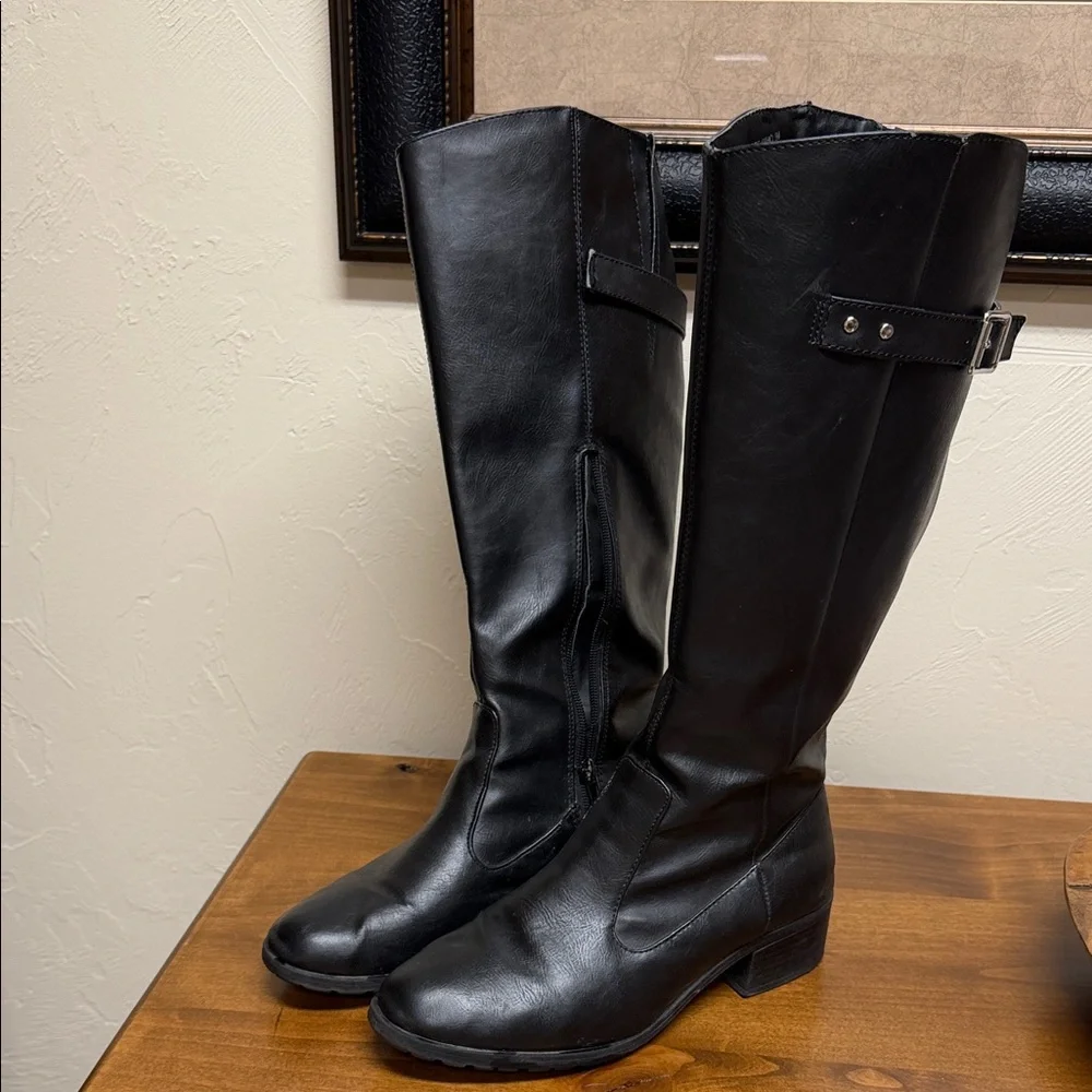 Women's Black Tall Riding Boots