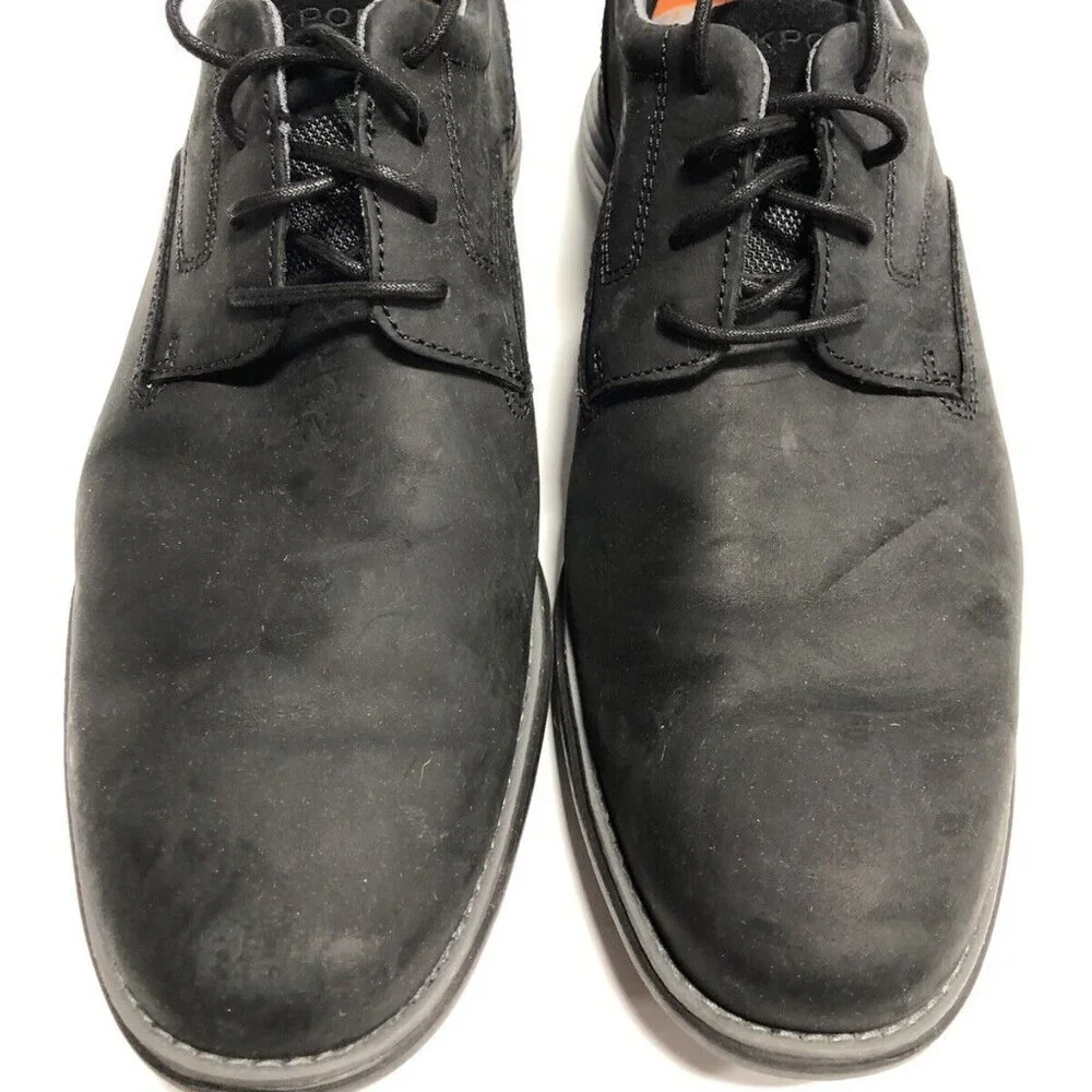 Rockport Men’s Garett Plain Toe Oxford Shoes Black, Size 10.5M