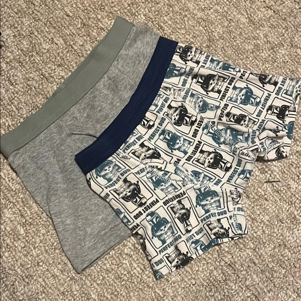 Boys' 4T Underwear Short Boxer Briefs 2 Pack- Gray Cat & Jack, Star Wars Print
