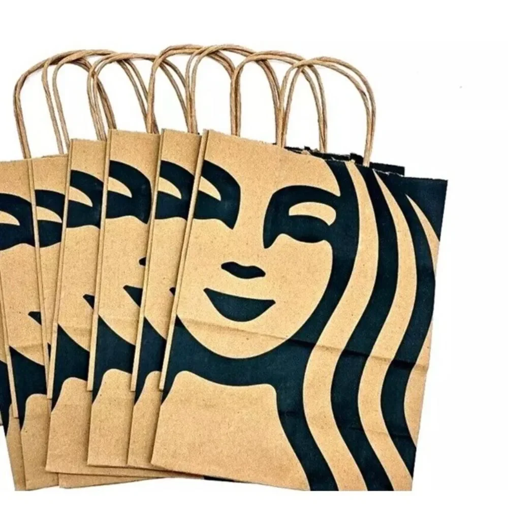 Lot Of 5 Starbucks Paper Lunch Gift Bags Shopper 8
